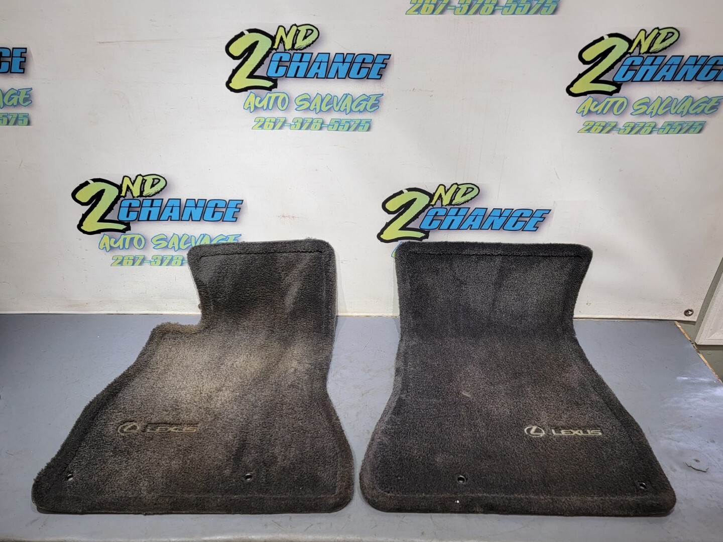 0210 Lexus SC430 CARPET FLOOR MATS LEFT RIGHT Black OEM PT20824010