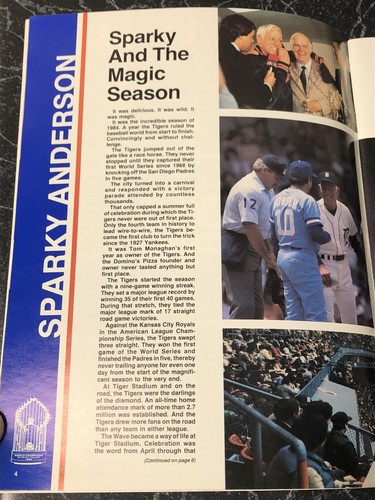Detroit Tigers 1985 Yearbook. - Picture 4 of 7