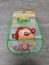 Waterproof Baby Bibs with Crumb Catcher Waterproof Easy to Clean NEW Size 6-12M