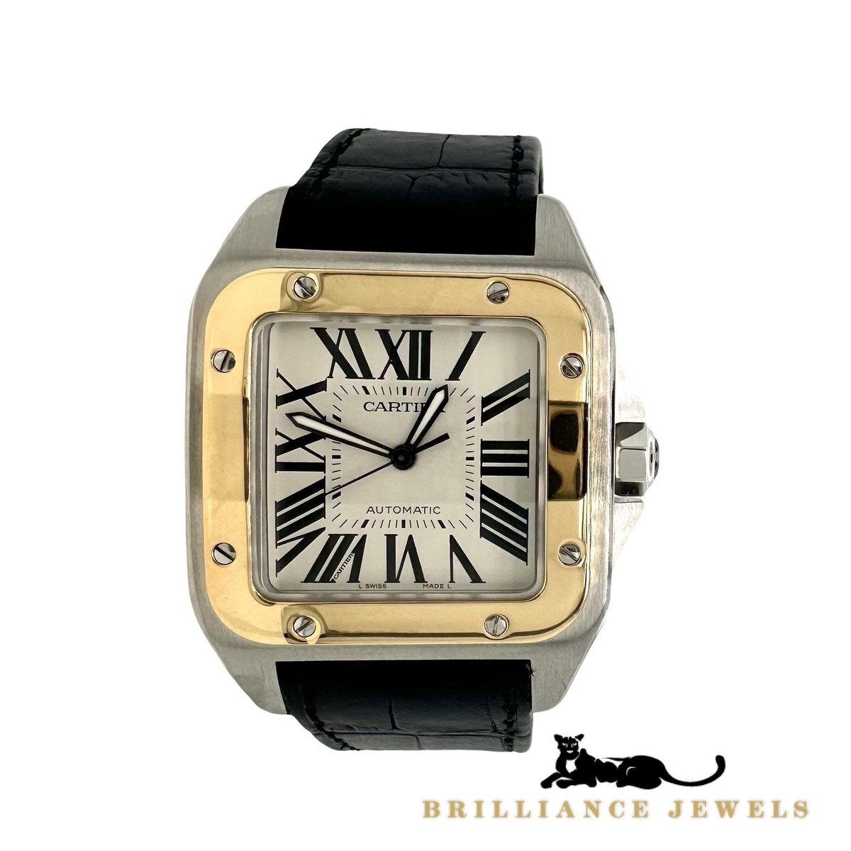 サントス　94/95 ブラジル　AMDDMA Cartier Santos 100 Ref. 2656 Two Tone Steel 18k Gold 38mm Watch | eBay