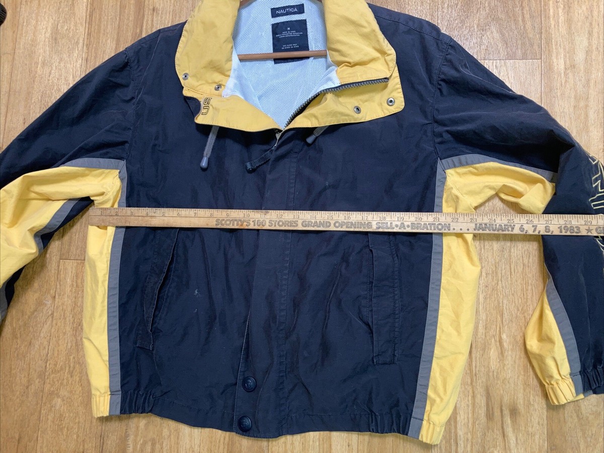 Vintage 90s Nautica Spell Out Sleeve Full Zip Hideaway Hood Vintage 90s Nautica Spell Out Sleeve Full Zip Hideaway Hood