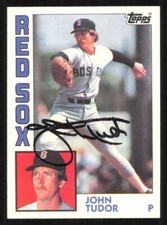 1984 Topps JOHN TUDOR Autograph Baseball card BOSTON RED SOX #601 auto