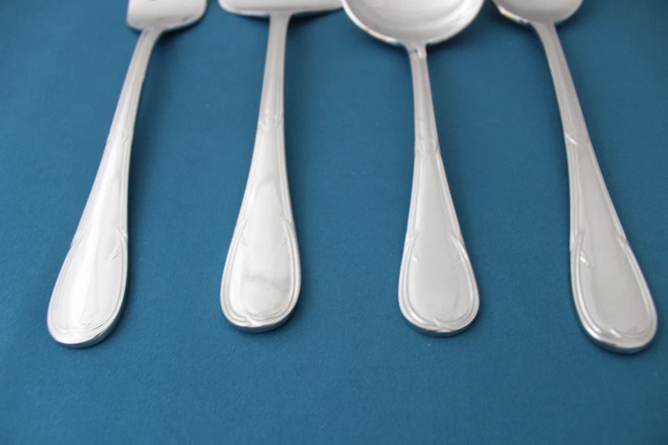 Cucharada para servir 4 piezas tenedor perforado pastel Mikasa WELLINGTON 18/8 acero inoxidable Corea Foto 3 de 4