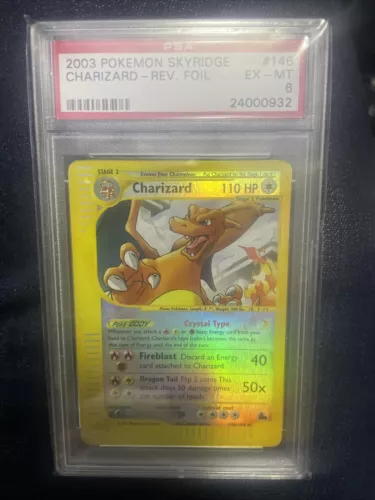 Charizard Crystal Reverse Holo Skyridge  146/144 PSA 6 EX/MT