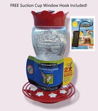 Pennington Glass Hummingbird Feeder, 16 Oz Nectar - FREE Suction Cup Window Hook