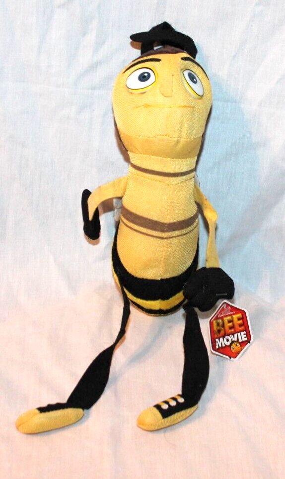 NEW WITH TAG DREAMWORKS 2007 BEE MOVIE BARRY JERRY SEINFELD PLUSH 9