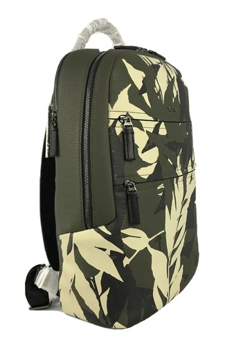 Tumi Landon Alcott Leather Backpack Laptop Bag Fern Print 93801 - Picture 2 of 8