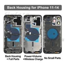 Glass Back Housing Battery Cover For iPhone 11 12 Mini 13 14 Pro Max Lot w/Parts