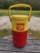 Vintage Coleman Slim Jim Thermos Cooler 5590 Nascar # 44  Red Yellow