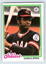 CHARLIE SPIKES Cleveland Indians 1978 Topps Baseball Card B208