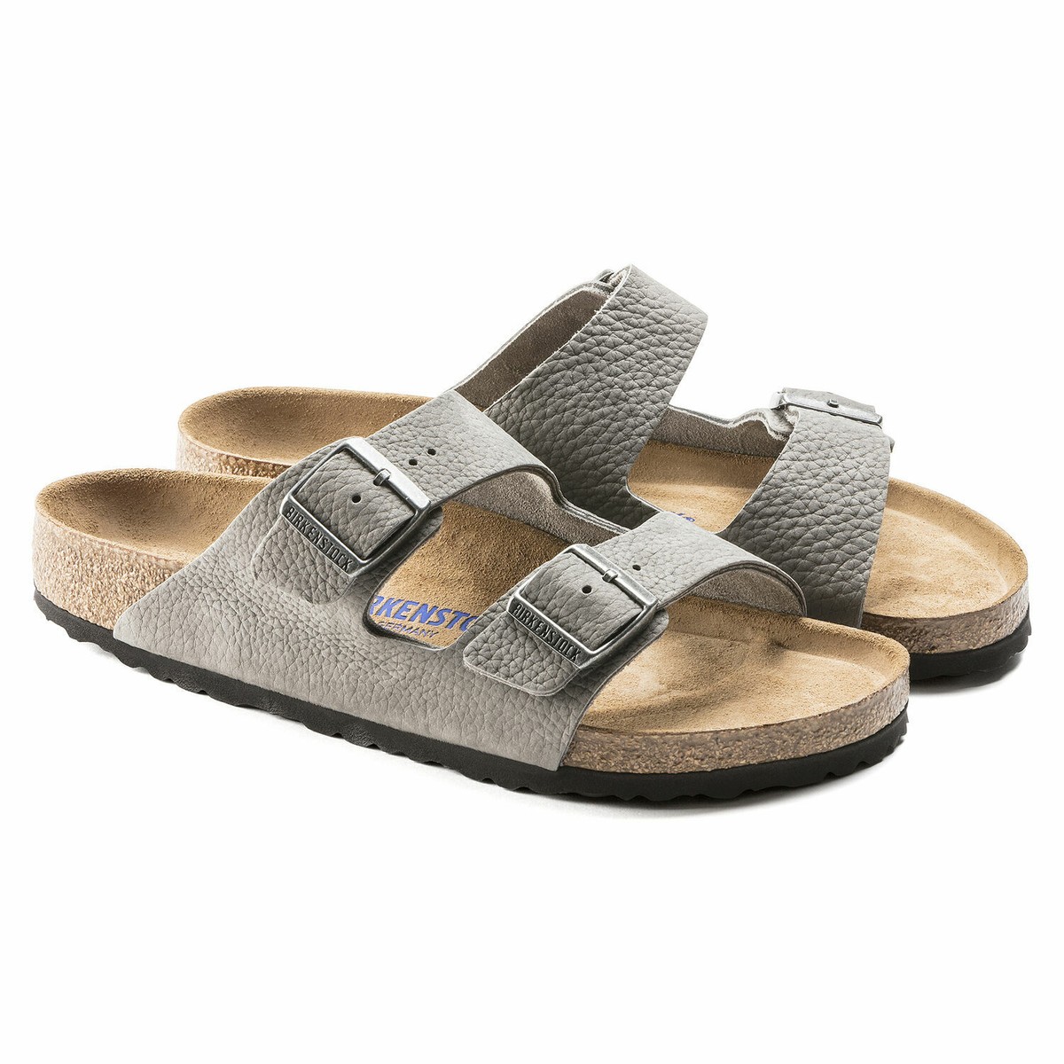 靴 BIRKENSTOCK SHIPS ARIZONA GRAY 40 Arizona Nubuck Leather in Color Desert Buck Whale Gray