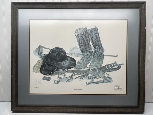 C. Don Ensor 1981 “Real Cowboy” Limited Edition Hand Signed 31”x26” Plate XX1X