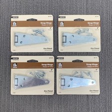 Lot of 4 Everbilt Strap Hinge 4 inch Zinc-Plated Heavy Duty New