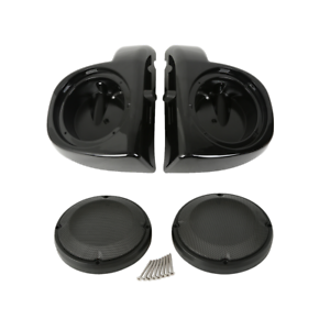 Lower Vented Fairing 6.5" Speaker Box Pod Fit For Harley Road Glide 14-21 Black