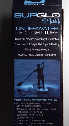 Neu! SURFSTOW SUPGLO 114 UNTERWASSER KAJAK PADDEL BOARD LICHT 39" LED LICHTSCHLAUCH - Bild 8 von 10