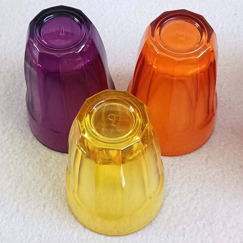 Juego de 6 vasos de jugo vintage de color Pasabahce de 4 pulgadas de alto - Imagen 5 de 5