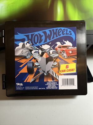 NEW HOT WHEELS 6 CAR STORAGE CASE BLACK 1:64 DIECAST