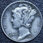 1944-D Mercury Silver Dime CIRCULATED GOOD / VG FREE SHIPPING