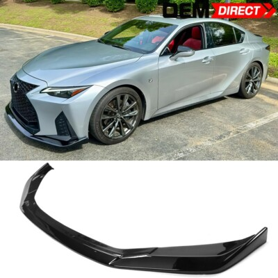 #ad Fits 21 25 Lexus IS350 F Sport IKON Style Front Lip Chin Spoiler Gloss Black ABS $154.99
