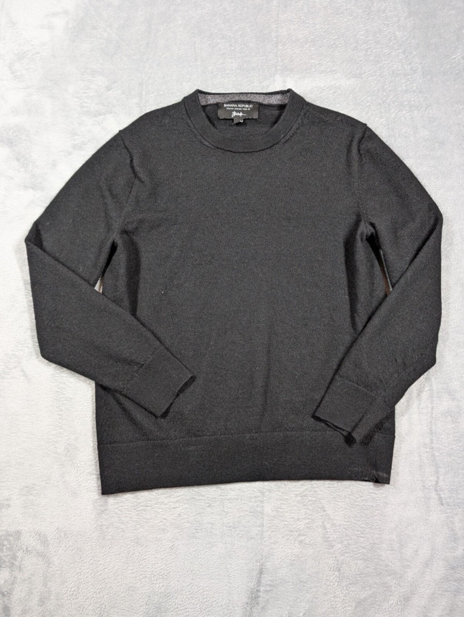 Italian Merino Wool Sweater Banana Republic Crew Neck Sweatshirt