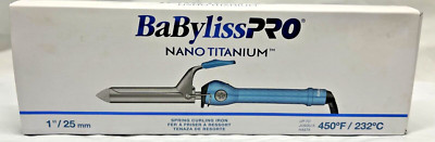 BaByliss PRO NanoTitanium Curling Iron(1''/25 mm)- Up to 450F *NWB