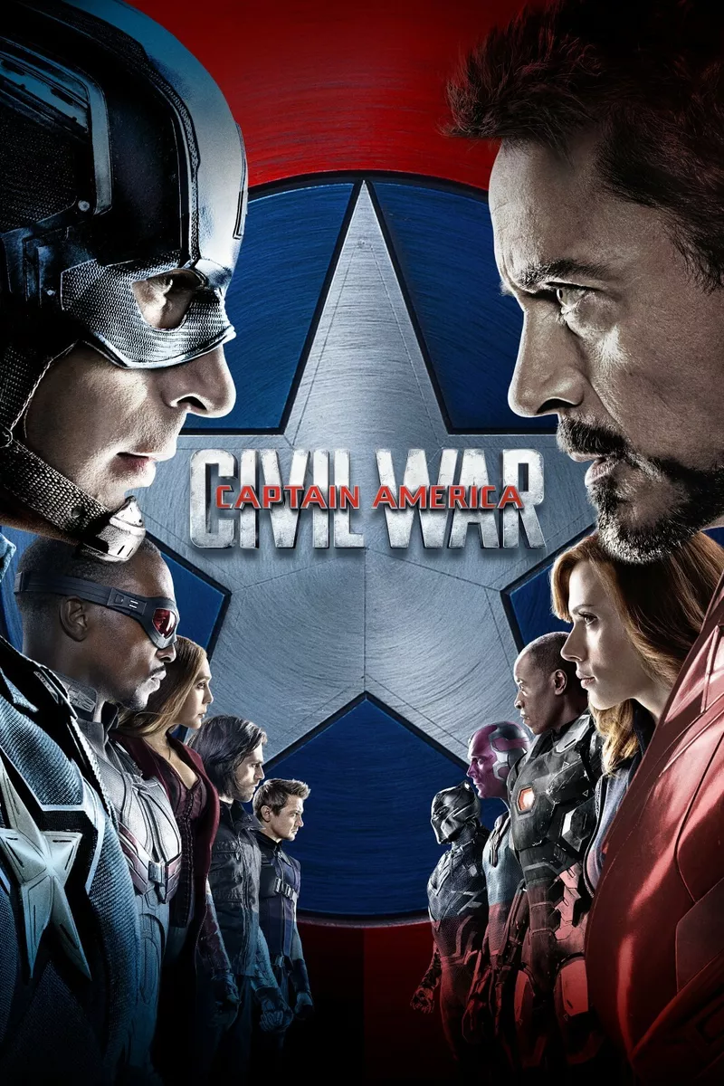 2016 Captain America Civil War Movie Poster Print Marvel Iron Man Black Widow 🍿