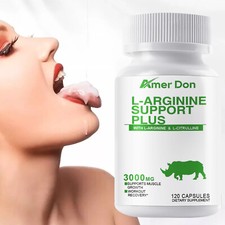 L-Arginine 60 Nitric Oxide, Endogenus Male Vitality Booster, ED Support 3000 mg
