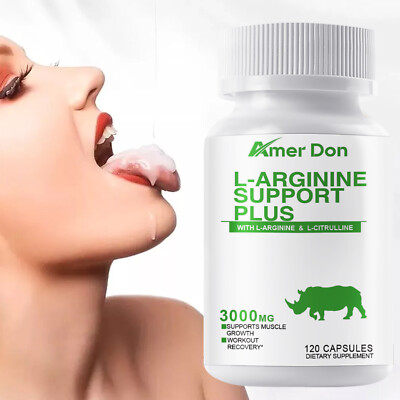 L-Arginine 120 Nitric Oxide,Testosterone Booster,Energy Support Capsules 3000 mg