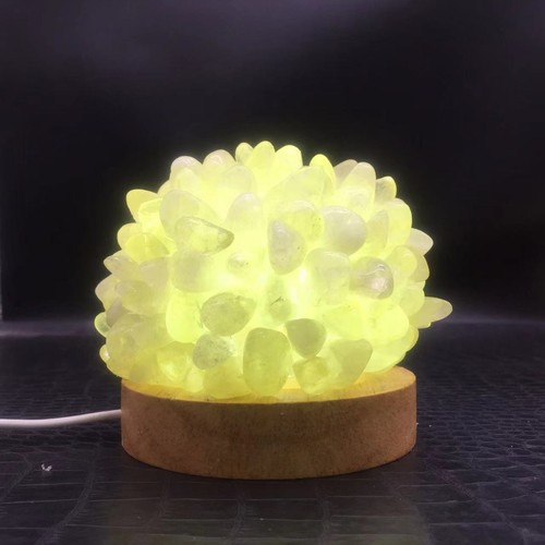 Lámpara esfera cristal citrino natural luz nocturna curación decoración del hogar 1 pieza - Imagen 4 de 24