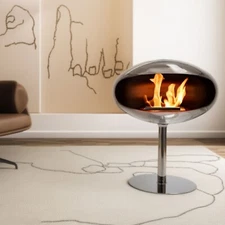 Aura Ethanol Fireplace Freestanding Portal Modern Heater Burner