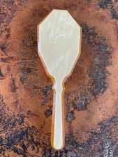 VTG Art Deco Ivory Pyralin Celluloid Hair Brush 1920's Vanity Dressing Bakelite