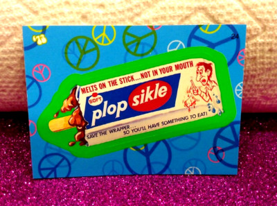 2008 Wacky Packages Flashback1 {FB1} Green Border ''PLOP SIKLE'' #24 Sticker Card