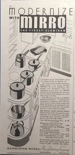 Mirro Cookware Kettles Teakettles Pans Bowls Manitowac WI Vintage Print Ad 1936