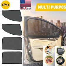4X Magnetic Car Side Front Rear Window Sun Shade Cover Mesh Shield UV Protection