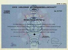 Mikrofony AKG Technika dźwiękowa Kino Audio Wiedeń 1984 Heilbronn 1000 szylingów Austria