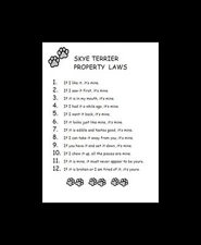 Skye Terrier - CUSTOM MATTED - Dog Art Print - P/L