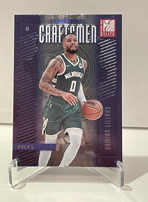 Damian Lillard 2023-24 Panini Donruss Elite Craftsmen #11 Milwaukee Bucks