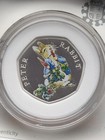 2018 UK Silver Proof Peter Rabbit50p Coin. Beatrix Potter Collectio. Boxed / COA