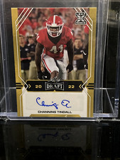 2022 Leaf Draft - Autographs Gold #BA-CT1 Channing Tindall (AU, RC)