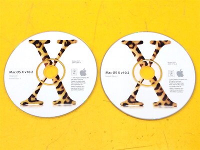       PC Software CD Discs Mac OS X v10.2 Upgrade Install Apple 2002