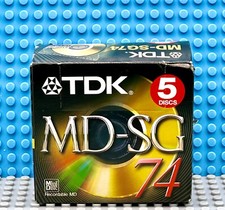 MD    TDK MD-SG 74 5 PACK  BLANK MINI DISCS  5  SEALED 