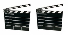 2x Filmklappe Regieklappe Regie Film Hollywood Klappe Clapperboard 20x18cm
