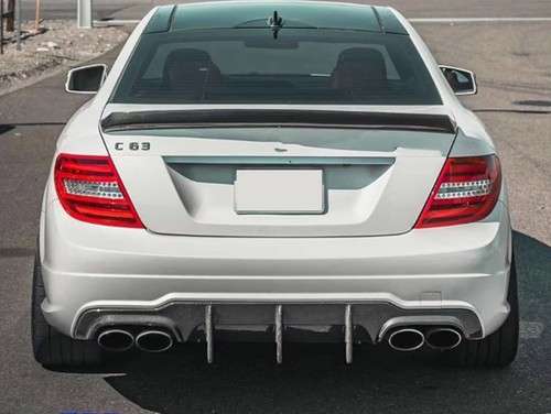 Carbon Fiber Rear Bumper Diffuser For Mercedes Benz W204 C63 AMG 2012-2014 2013 - Picture 10 of 10
