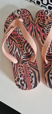 ** Zehentrenner Flip Flops Ipanema Mädchen Animalprint Gr. 33/34 NEU