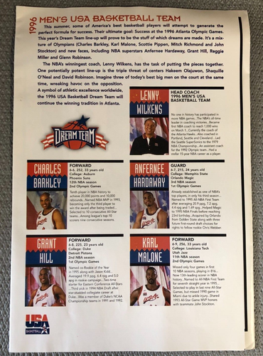 USA Dream Team III VTG Players Guide - Picture 3 of 3