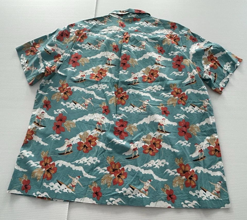 Mens Size 5XL TARGET MAN PLUS Christmas Surfing Santa SS Shirt Xmas NEW - image 2 of 3