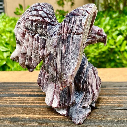 2.09LB Natural Purple Lithium Mica Crystal Hand carved spiritual restoration - Picture 10 of 14