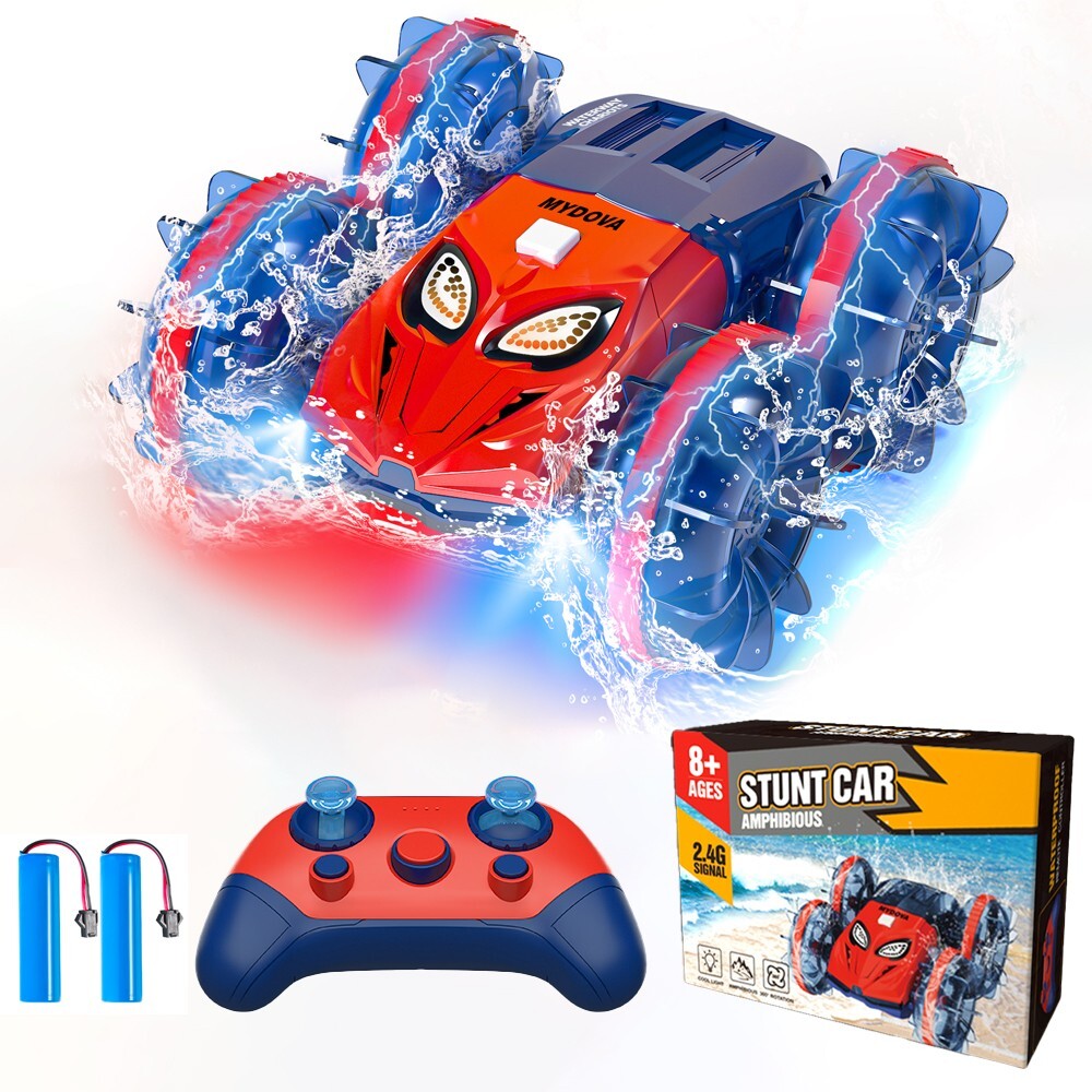 Amphibious Stunt Remote Control Car Dual-Side Rolling Kids