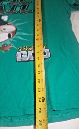 Camiseta gráfica de manga corta Pocket God Epic Fail para hombre talla grande verde - Imagen 5 de 5