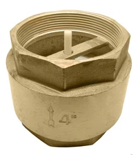 4" Brass In-Line Spring Check Valve - 200WOG